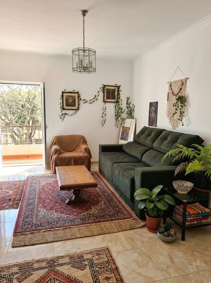 Interior design in Bohemian style — Living Room by GenRoom AI