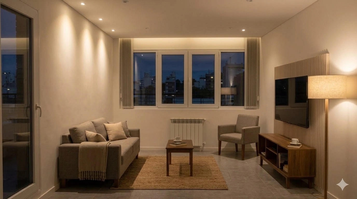 Minimalism Living Room design — interior photo by GenRoom AI