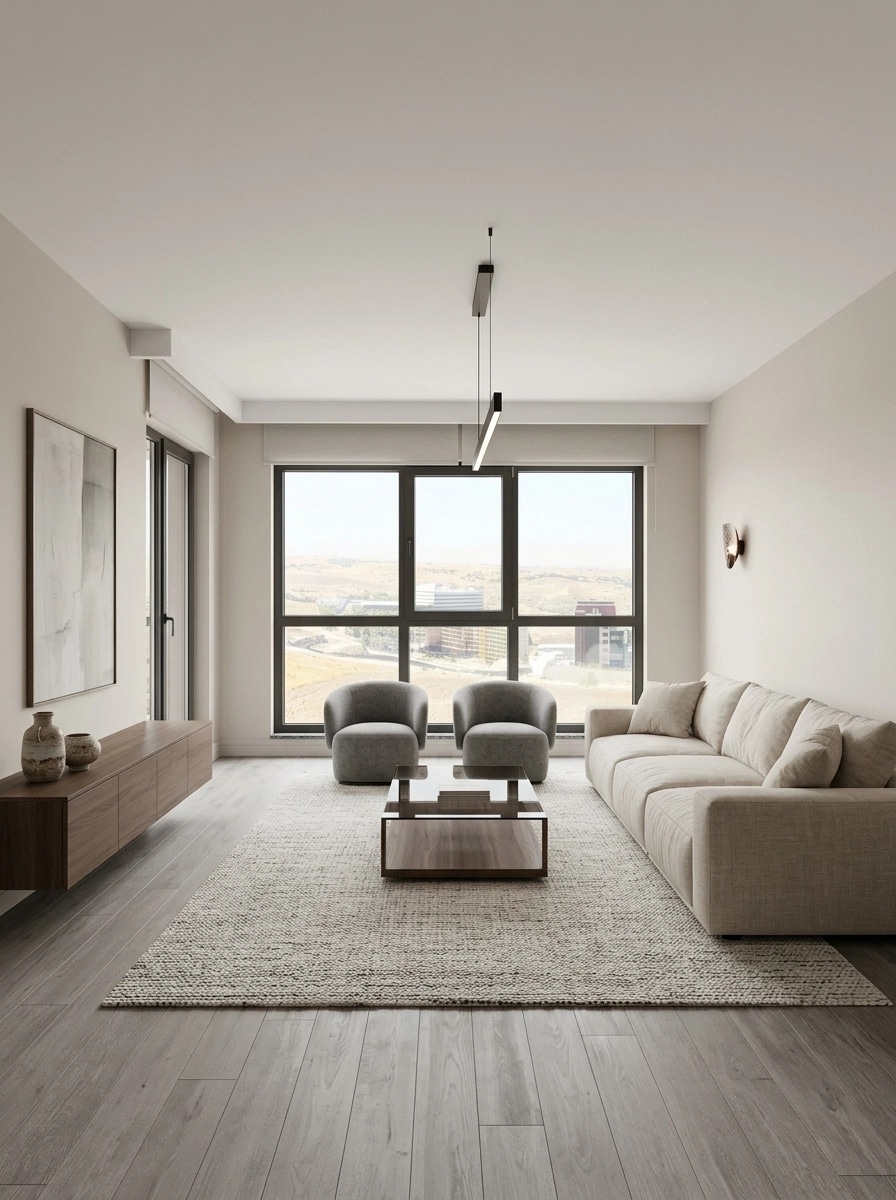Interior design in Minimalism style — Living Room by GenRoom AI
