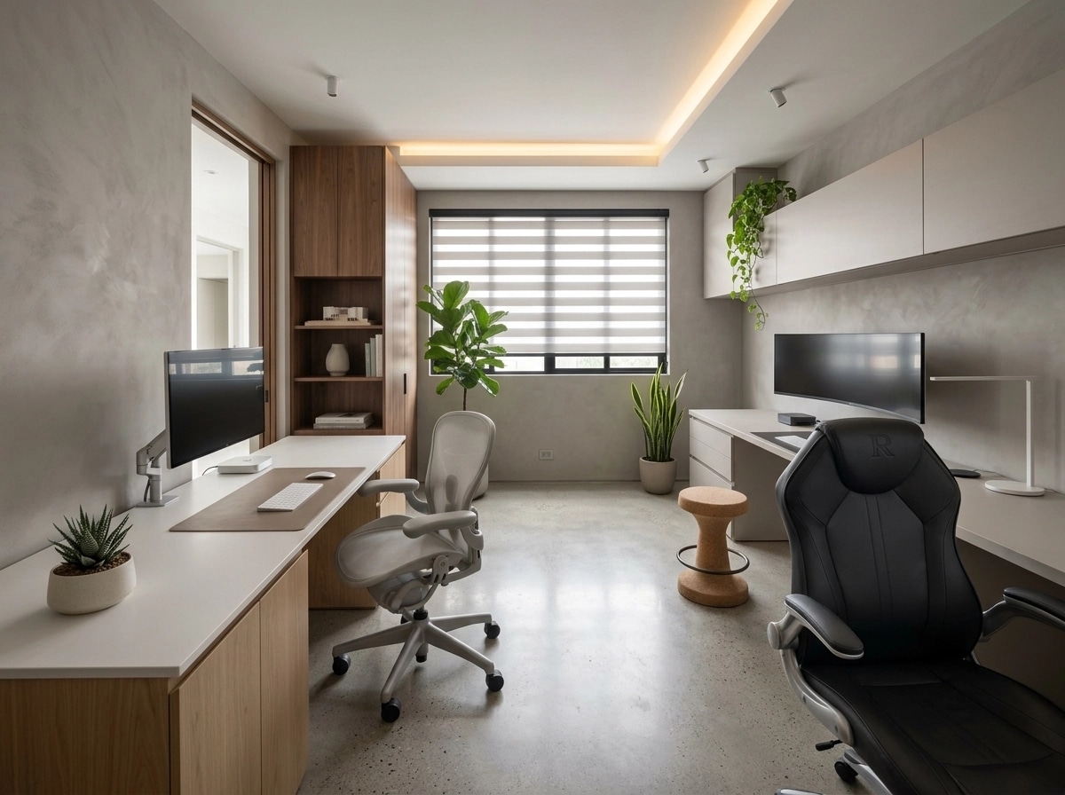 Interior design in Minimalism style — home_office by GenRoom AI