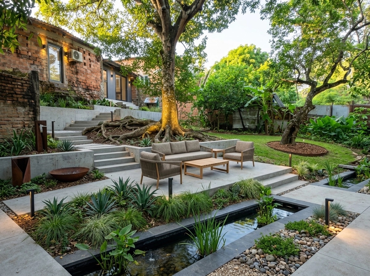 Landscape design in Contemporary Yard style — Yard by GenRoom AI
