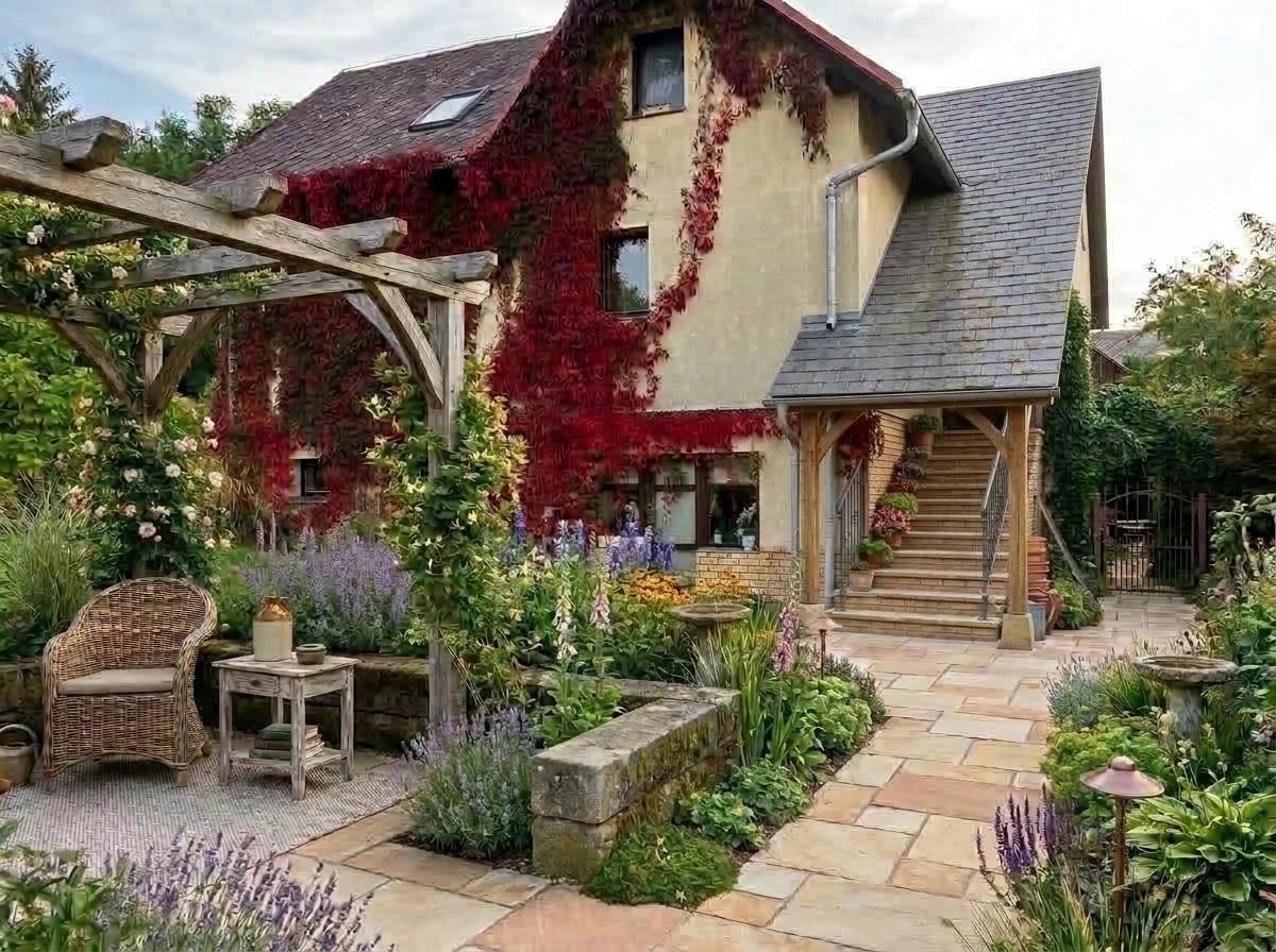 Country Rustic Garden Yard design — yard photo by GenRoom AI