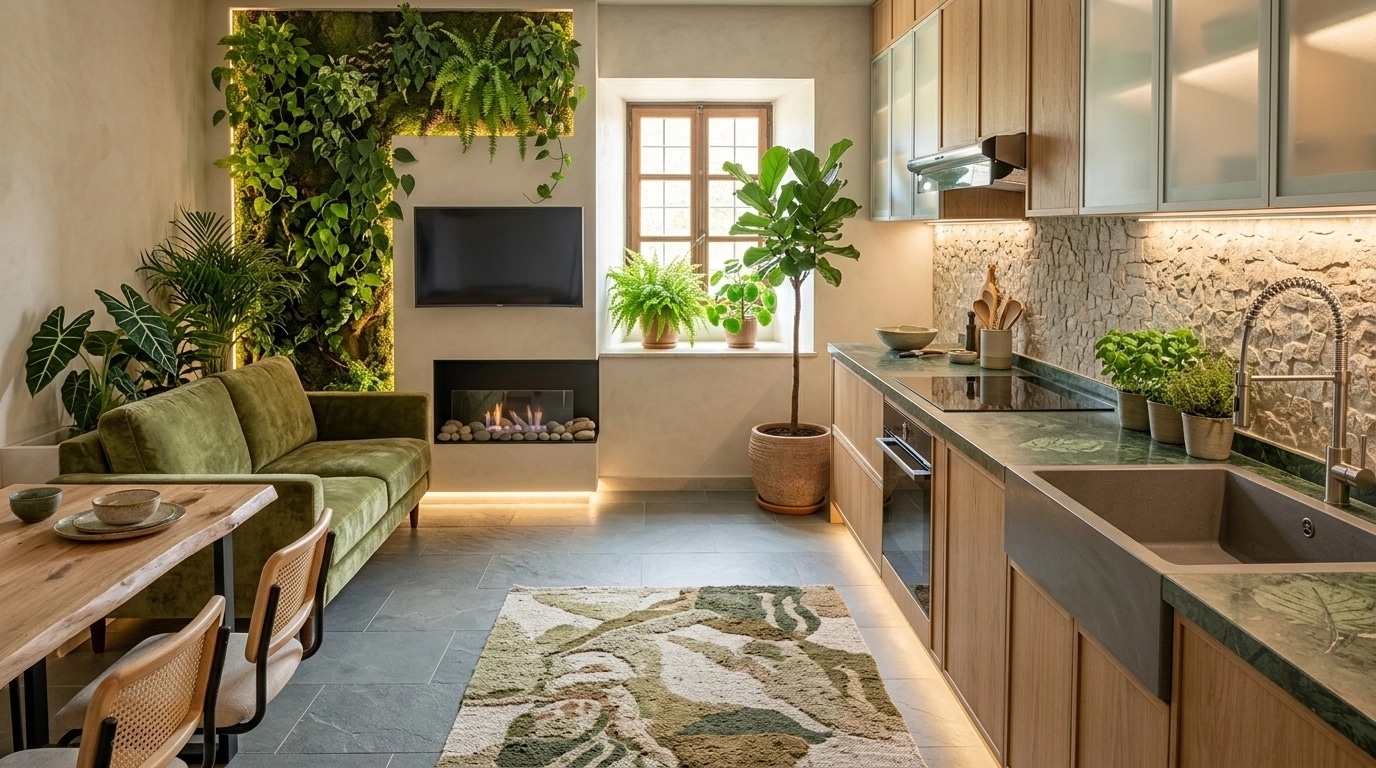 Biophilic Cuisine design — interior photo by GenRoom AI
