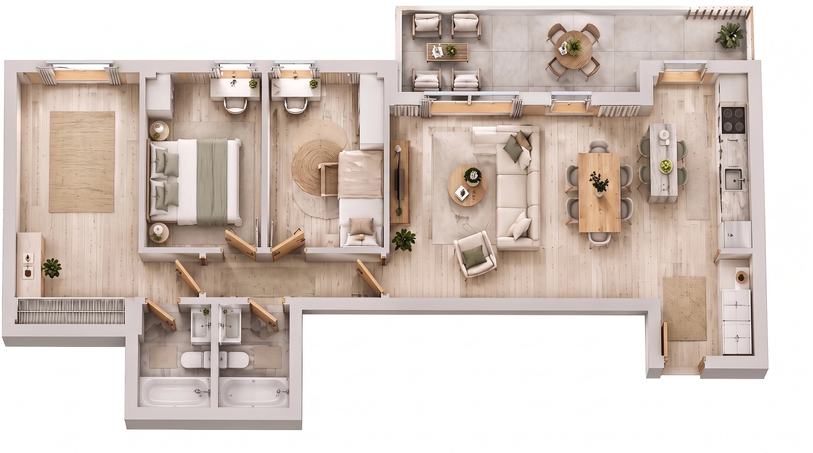 Interior design in Scandinavian style — Living Room by GenRoom AI