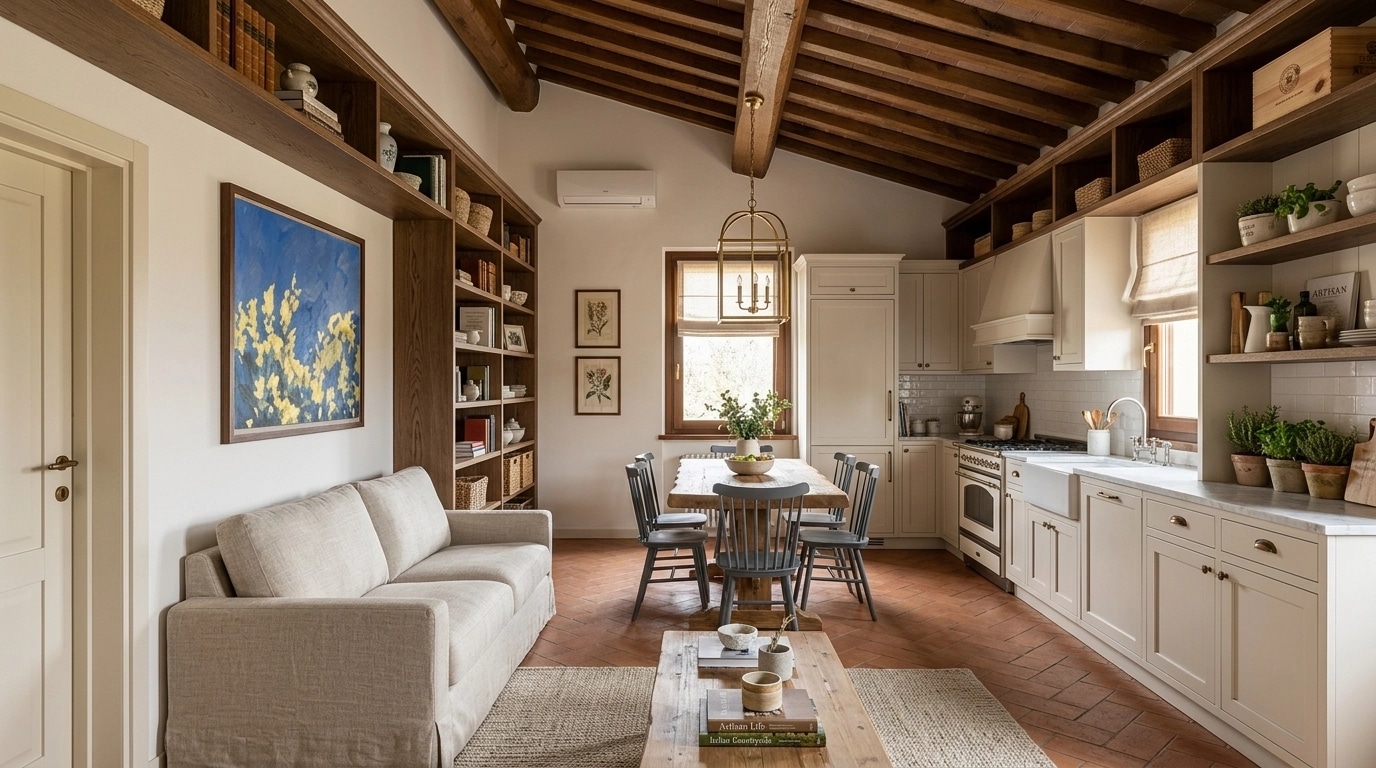 Modern Farmhouse Living Room design — interior photo by GenRoom AI