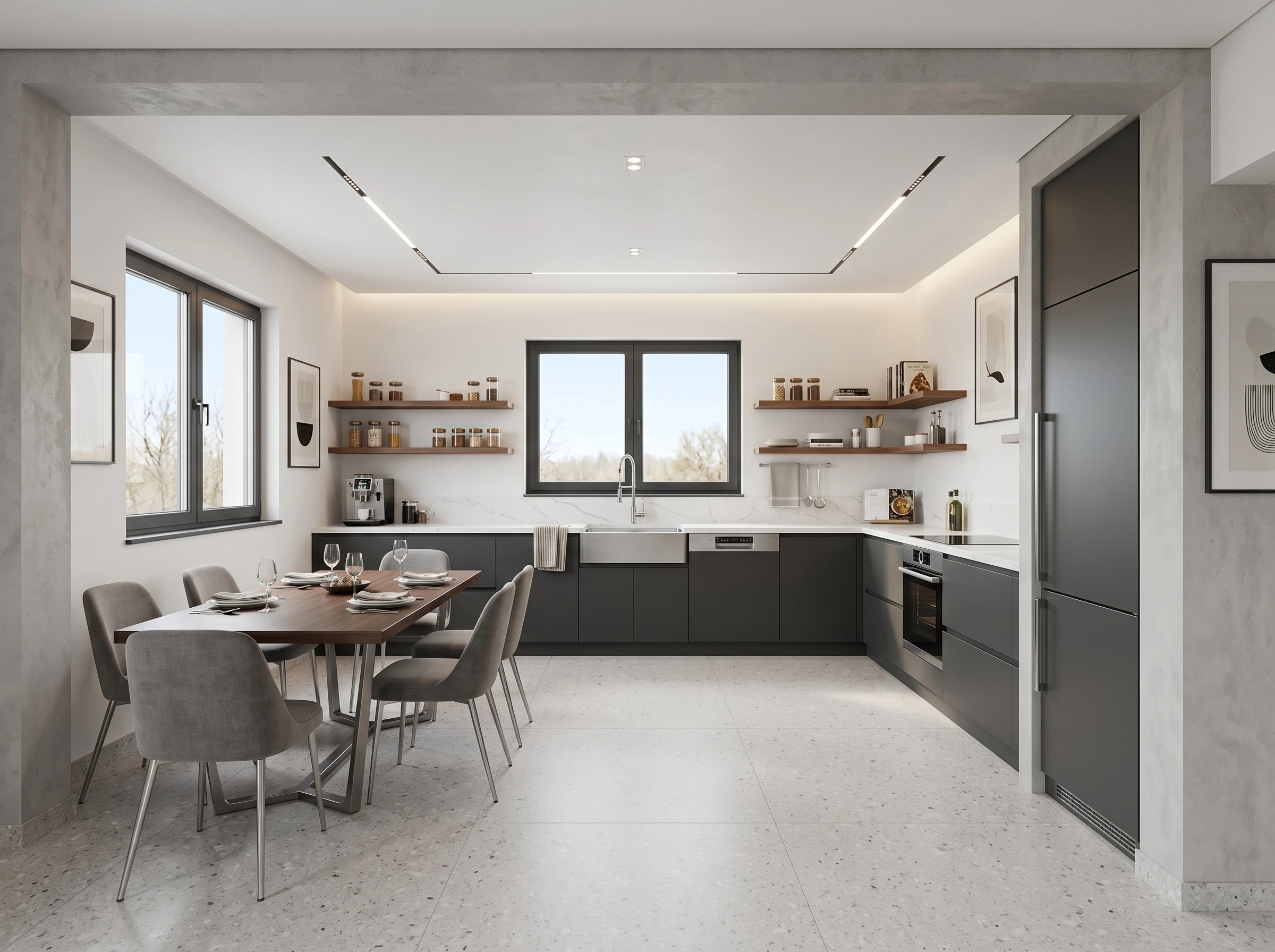 Kitchen interior in Contemporary style — photo by GenRoom AI