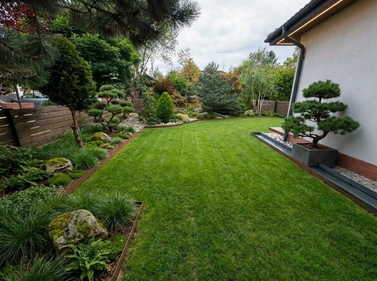 Landscape design in Scandinavian Garden style — Yard by GenRoom AI