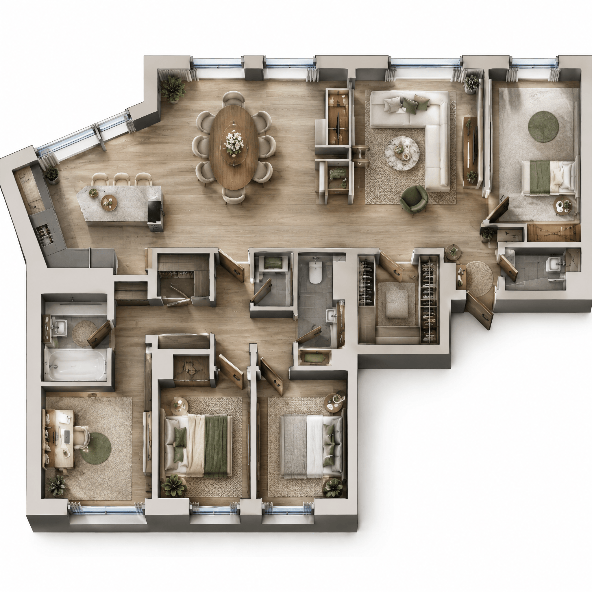 Interior design in Contemporary style — Living Room by GenRoom AI