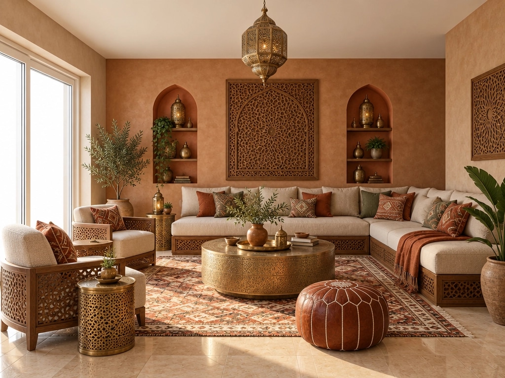 Interior design in Arabian / Moroccan style — Living Room by GenRoom AI