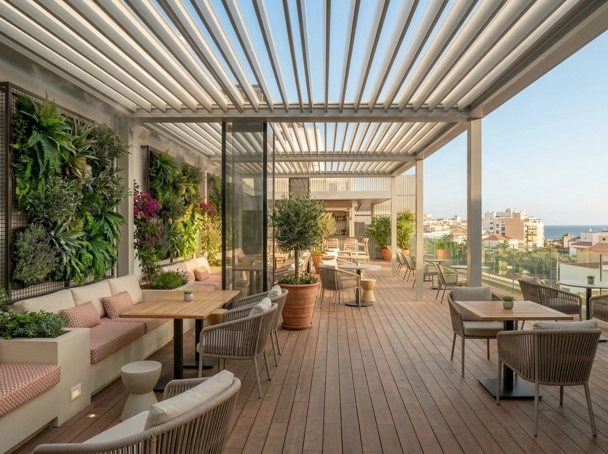 Interior design in Mediterranean style — terrace by GenRoom AI