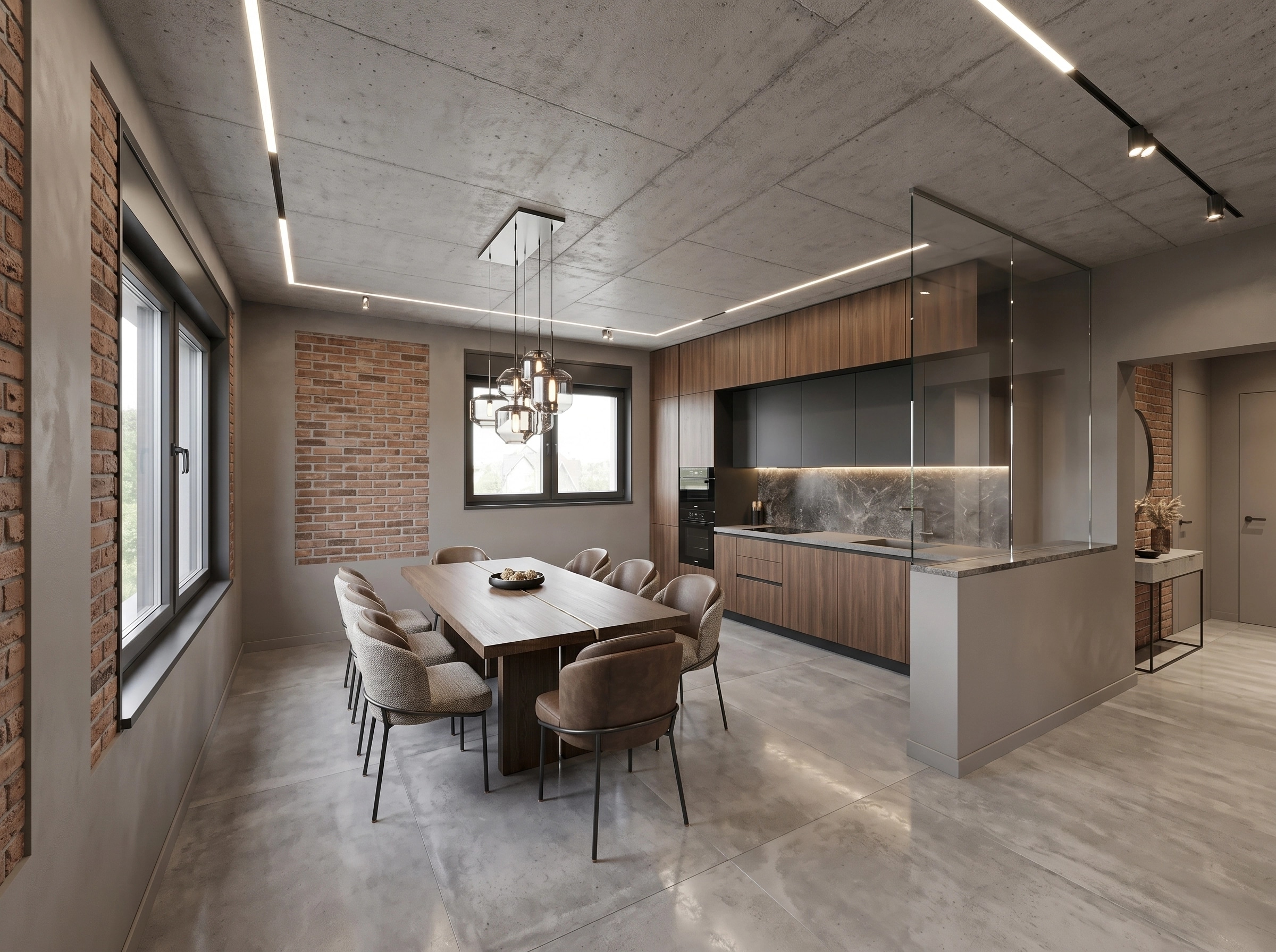 Kitchen interior in Contemporary style — photo by GenRoom AI