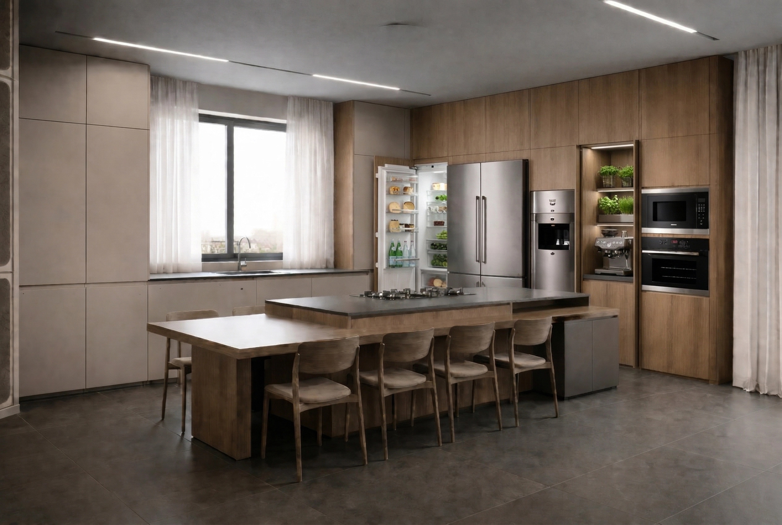 Minimalism Kitchen design — interior photo by GenRoom AI
