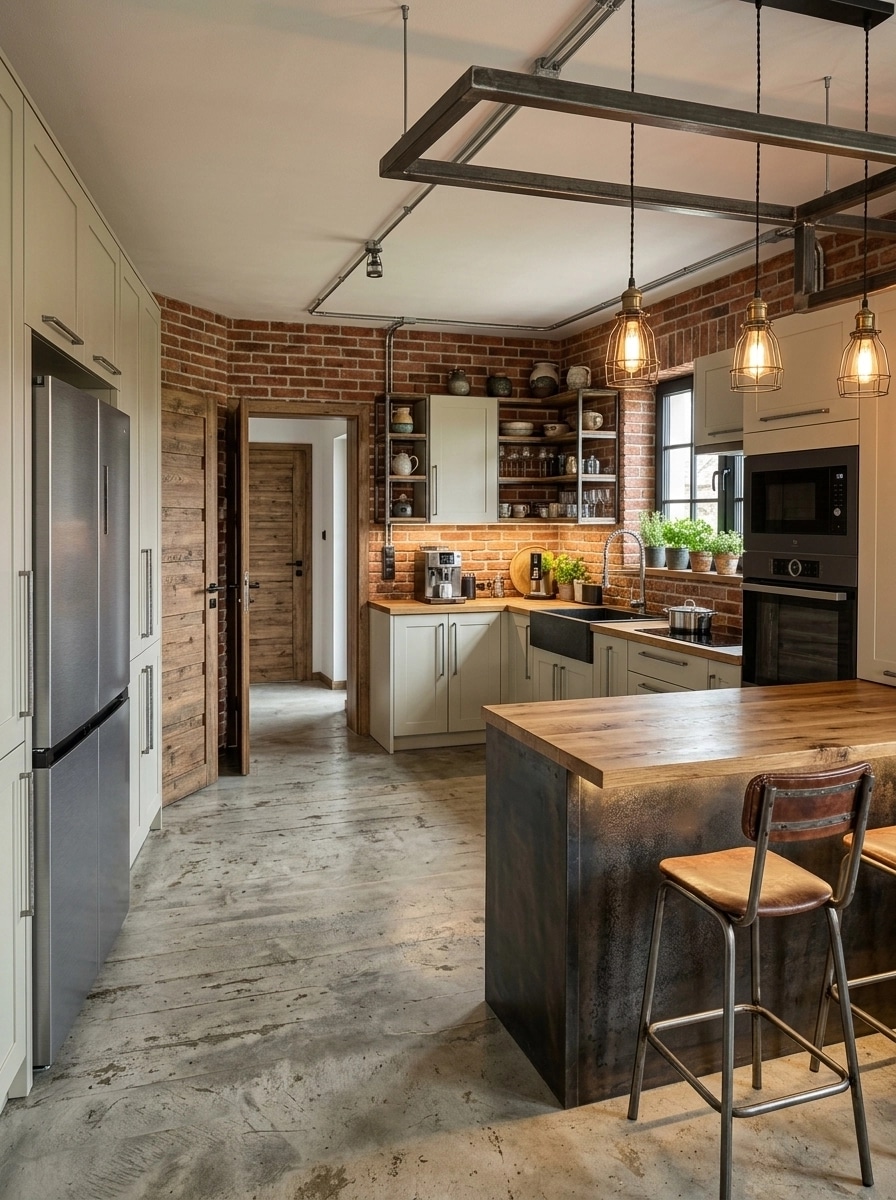 Kitchen interior in Loft / Industrial style — photo by GenRoom AI