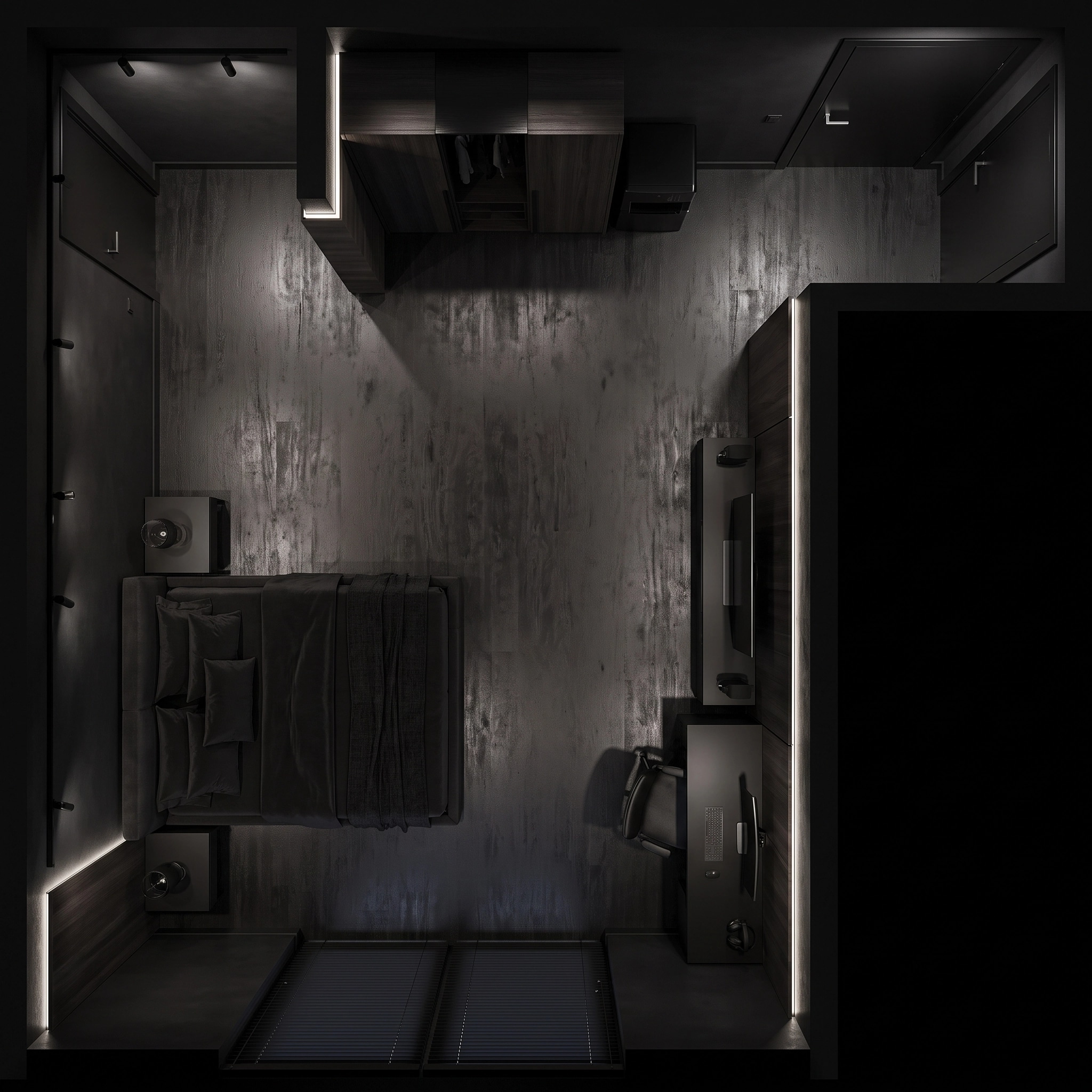 Interior design in Blacktec style — Living Room by GenRoom AI