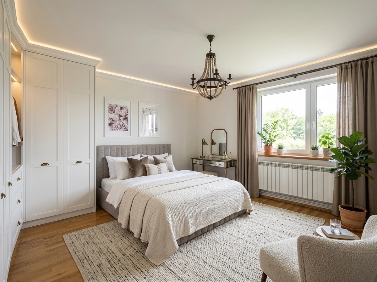 Interior design in Modern Farmhouse style — Bedroom by GenRoom AI