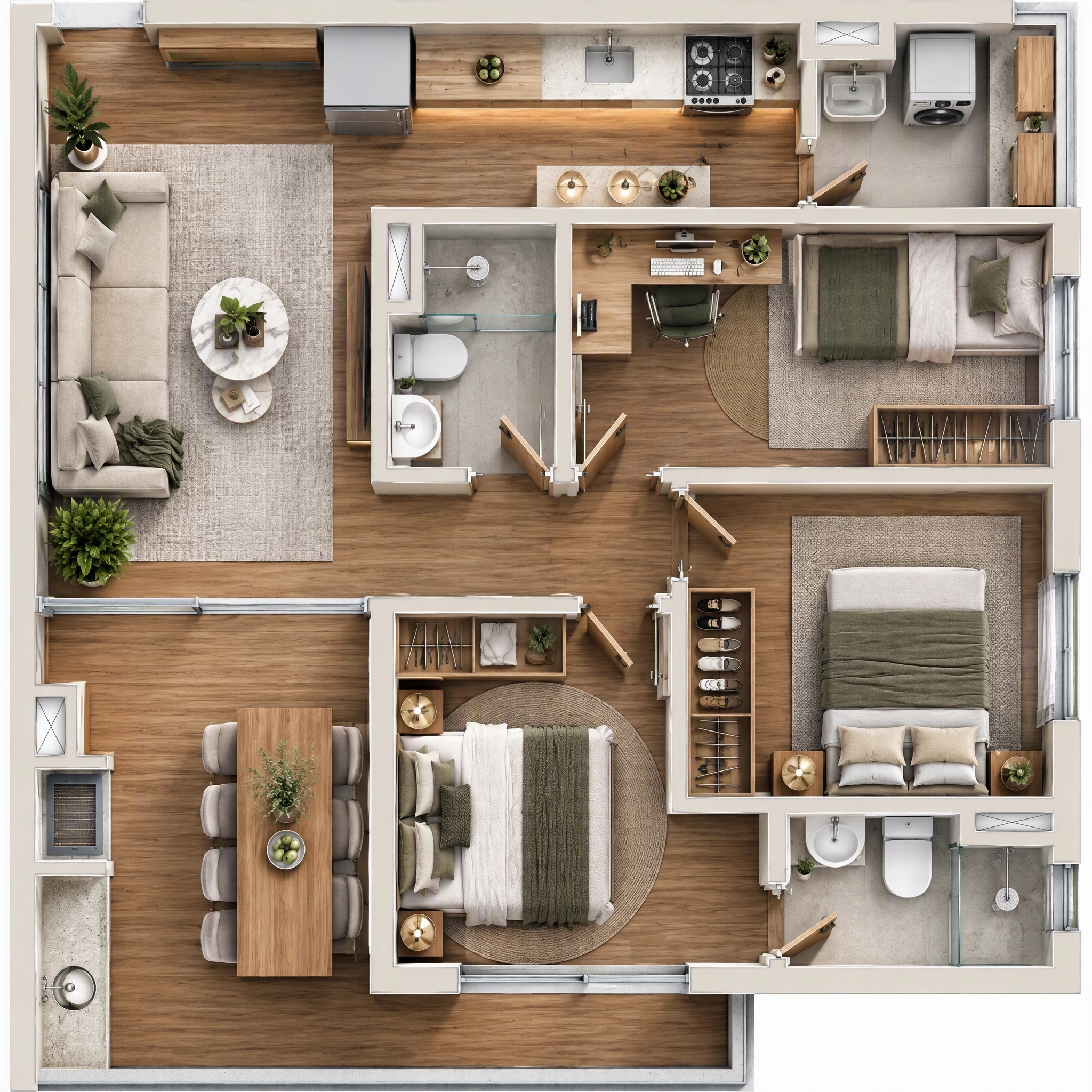 Interior design in Contemporary style — Living Room by GenRoom AI