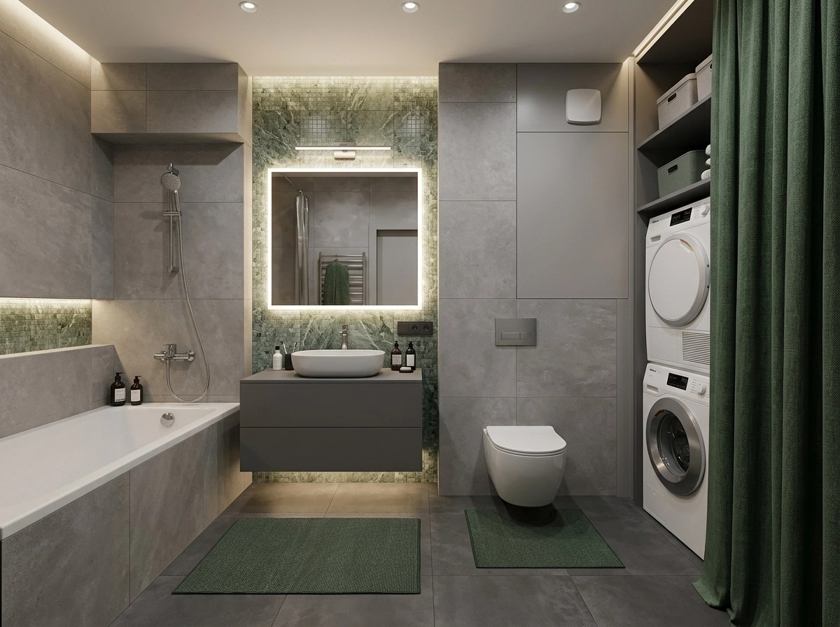 Bathroom interior in no_style style — photo by GenRoom AI