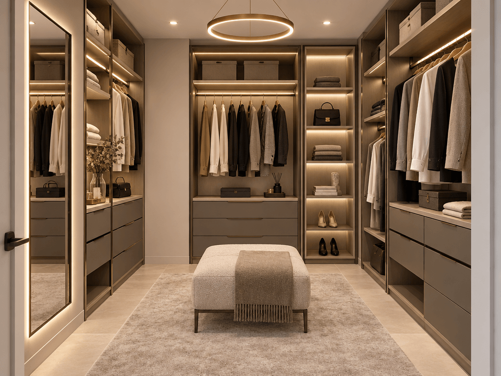 Interior design in Contemporary style — wardrobe by GenRoom AI