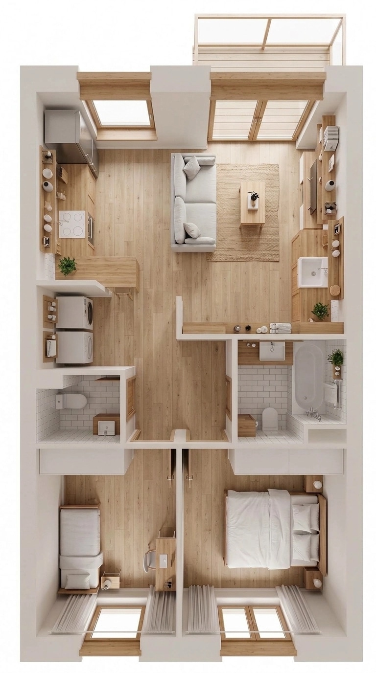 Interior design in Scandinavian style — Living Room by GenRoom AI