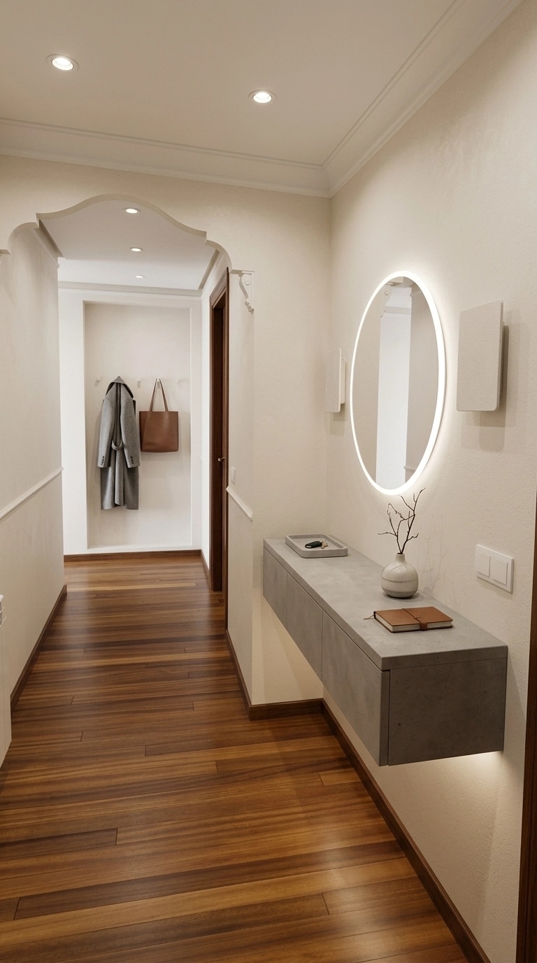 Hallway interior in Minimalism style — photo by GenRoom AI