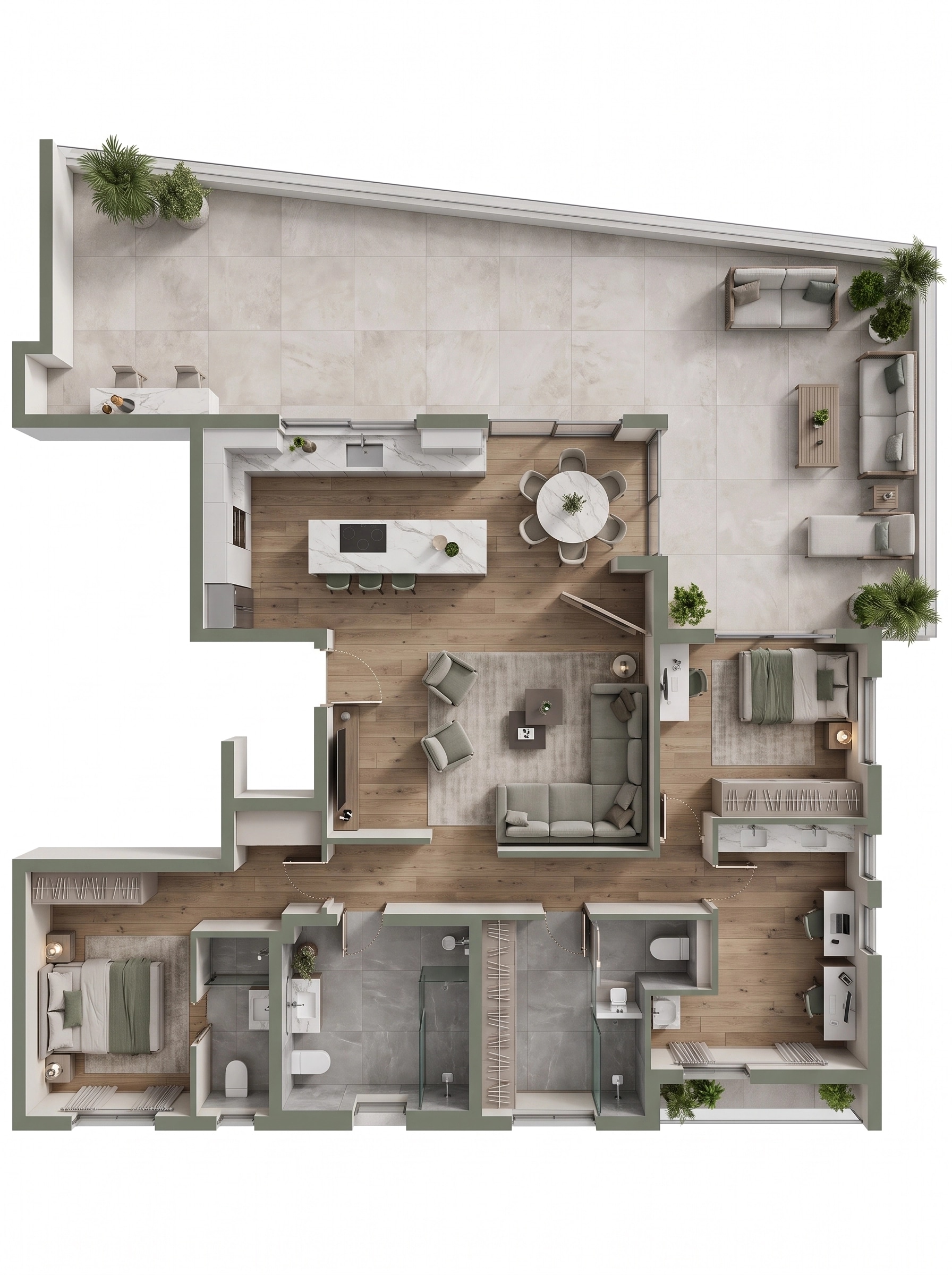 Interior design in Contemporary style — Living Room by GenRoom AI