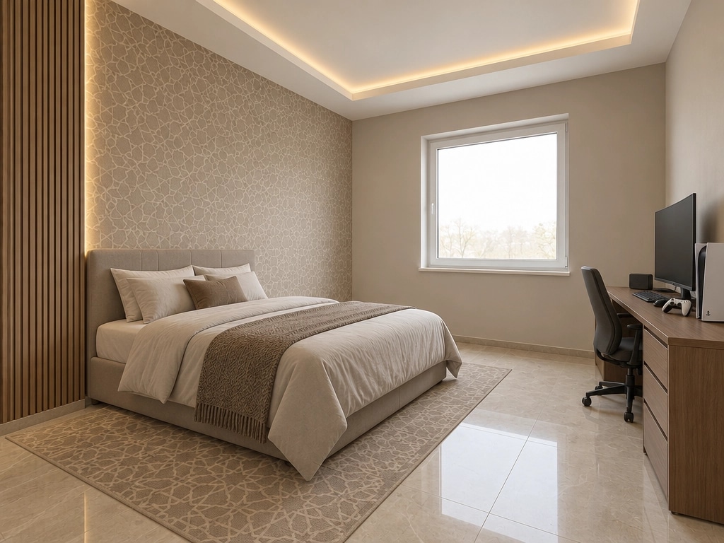 Interior design in Islamic Geometric style — Bedroom by GenRoom AI