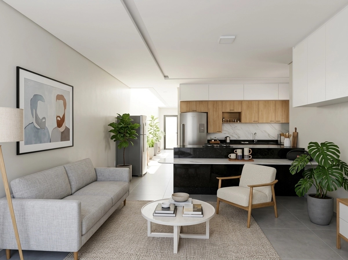 Scandinavian Living Room design — interior photo by GenRoom AI