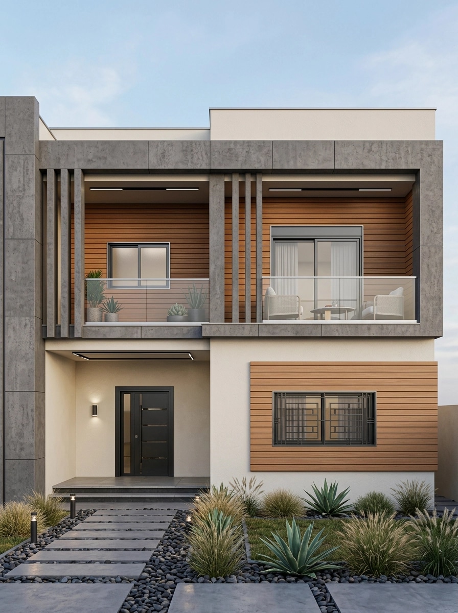 Gevelontwerp in Contemporary Facade-stijl — Gevel door GenRoom AI