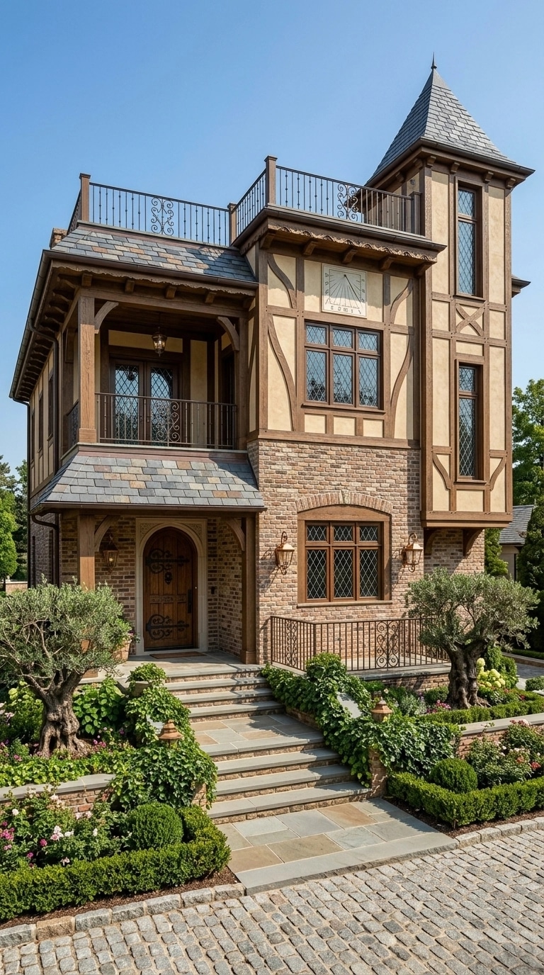 Tudor Facade Facade design — facade photo by GenRoom AI