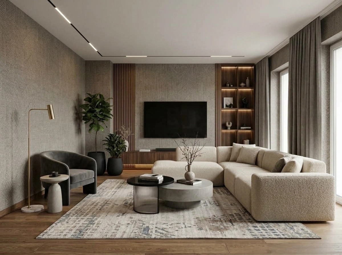 Interior design in Contemporary style — Living Room by GenRoom AI