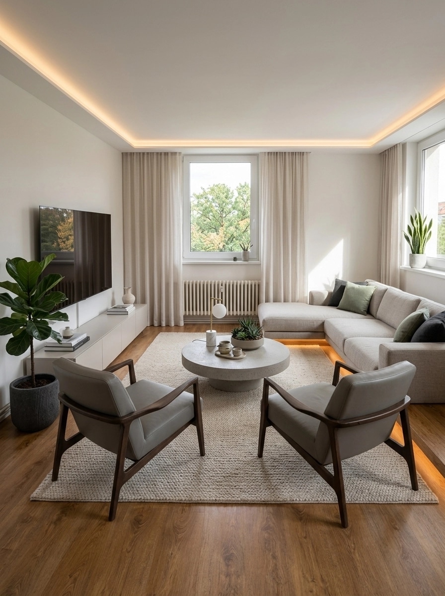 Interior design in Minimalism style — Living Room by GenRoom AI