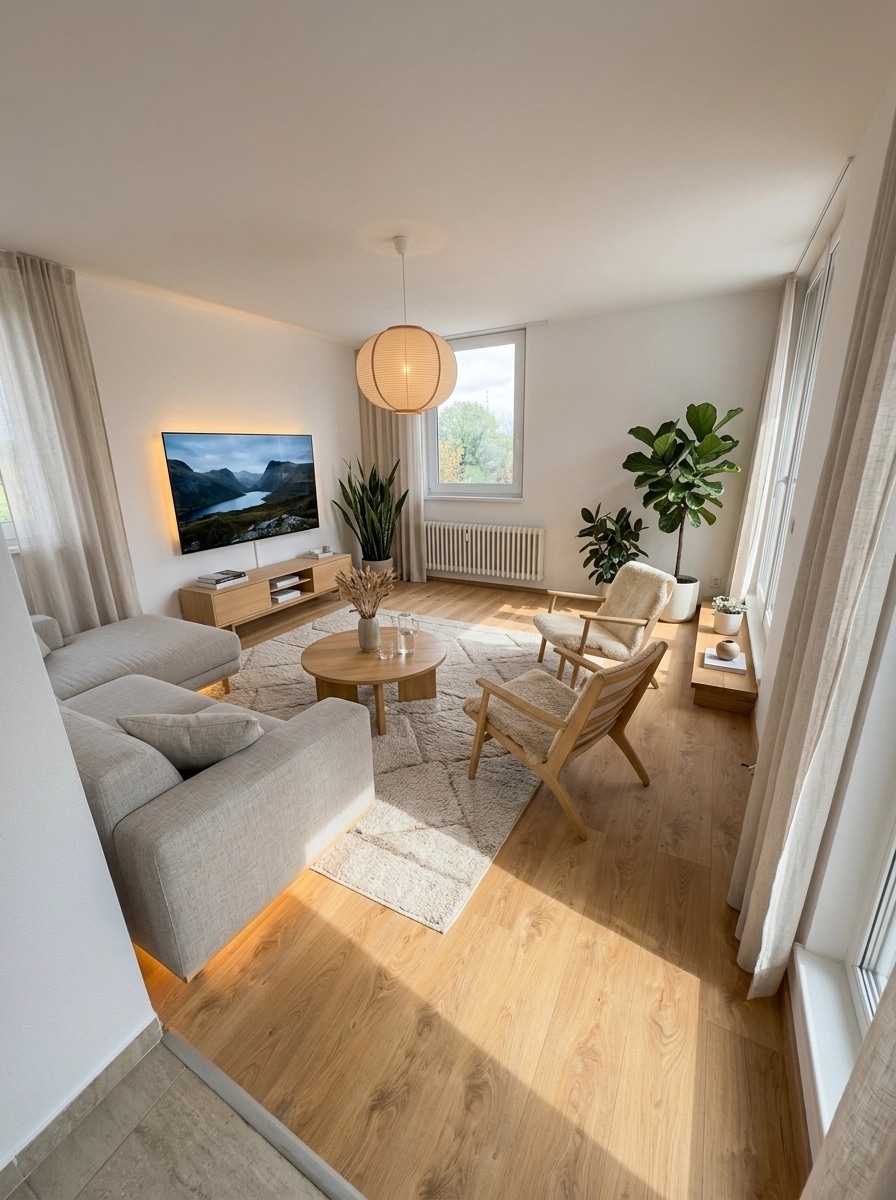 Scandinavian Living Room design — interior photo by GenRoom AI