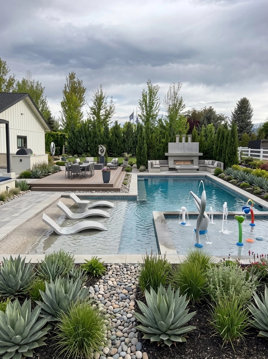Landscape design in Contemporary Yard style — Yard by GenRoom AI