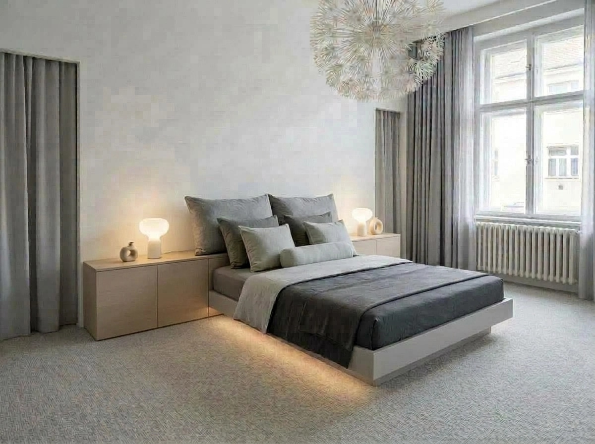 Minimalism Bedroom design — interior photo by GenRoom AI