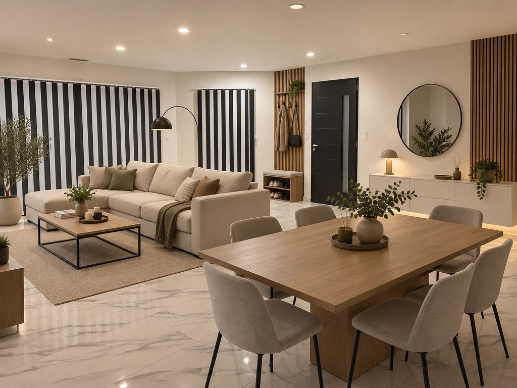 Interior design in Minimalism style — Living Room by GenRoom AI