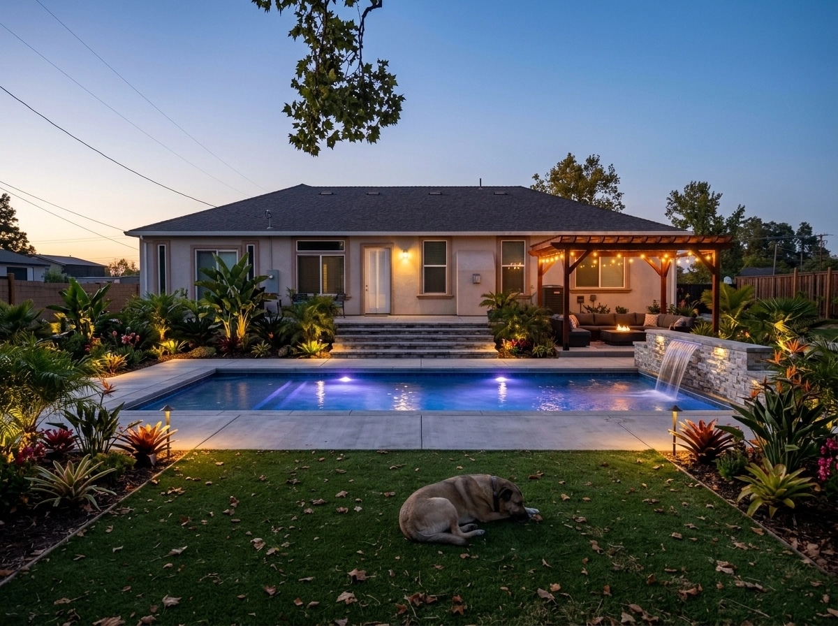 Yard design in no_style style — photo by GenRoom AI