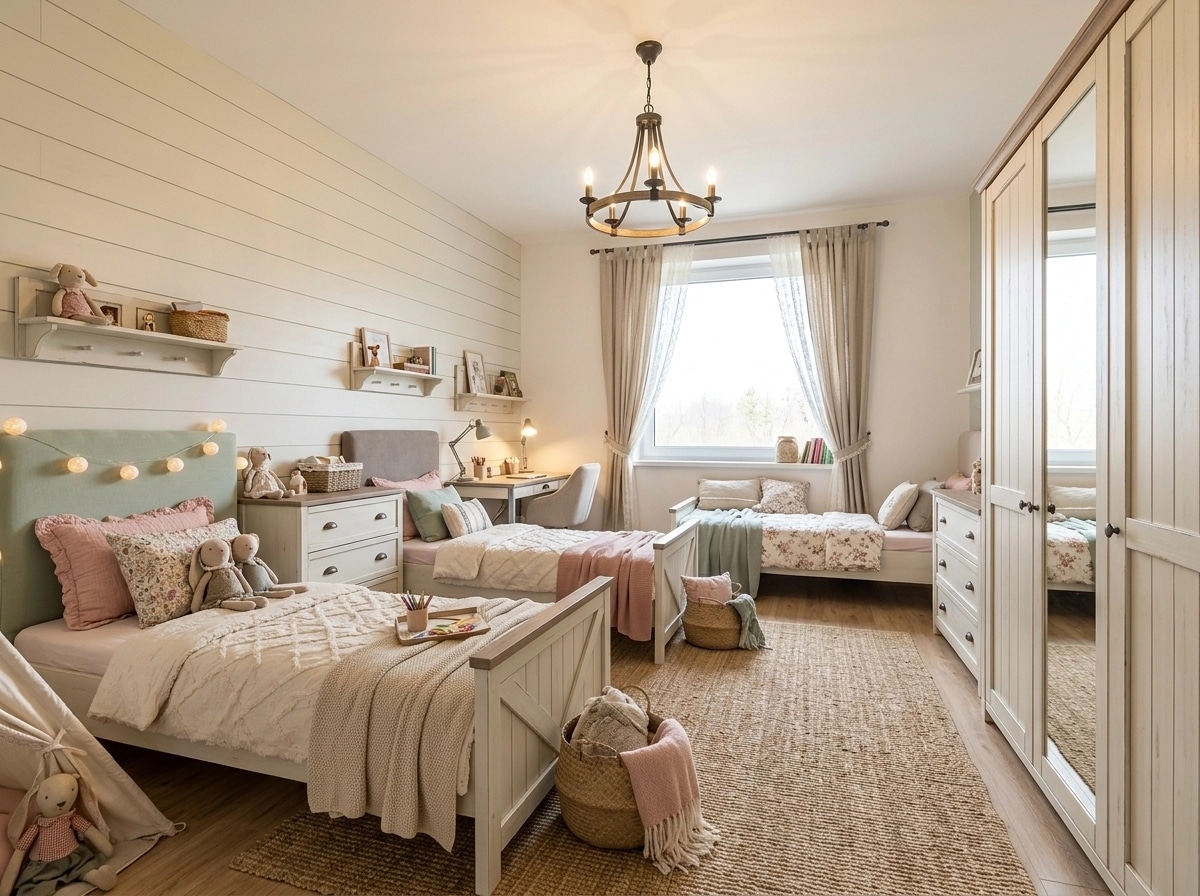 Modern Farmhouse Kids Room design — interior photo by GenRoom AI