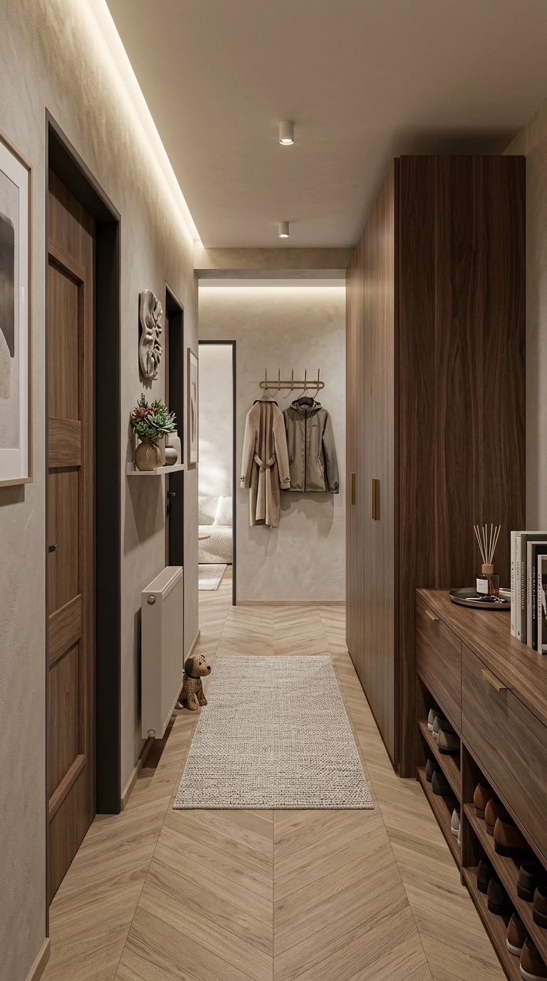 Hallway interior in Contemporary style — photo by GenRoom AI