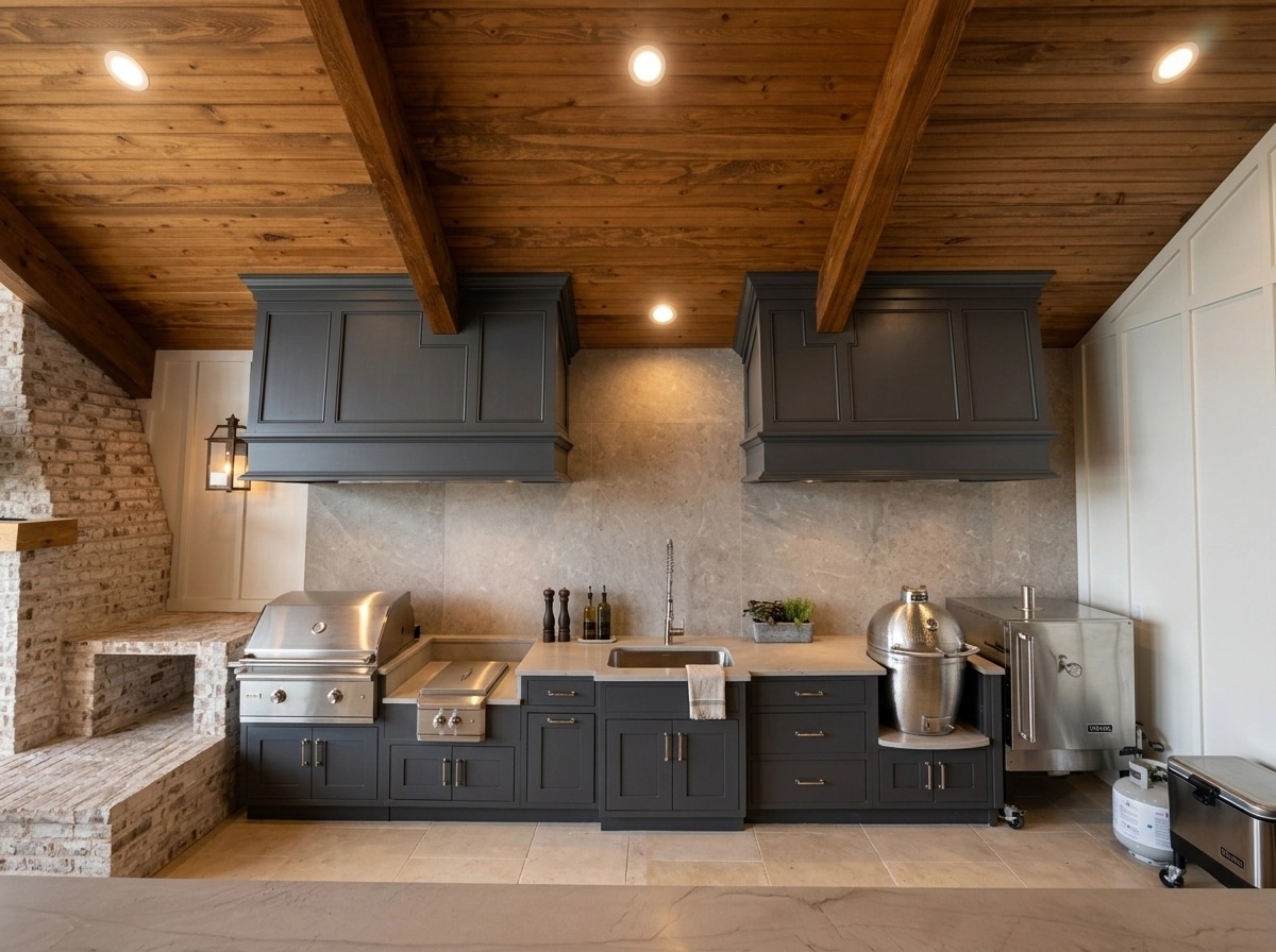 Kitchen interior in Transitional style — photo by GenRoom AI