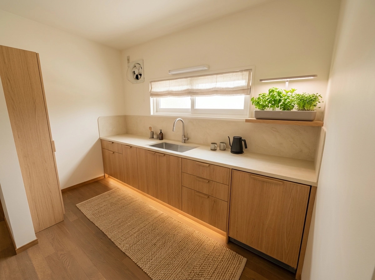 Kitchen interior in Scandinavian style — photo by GenRoom AI