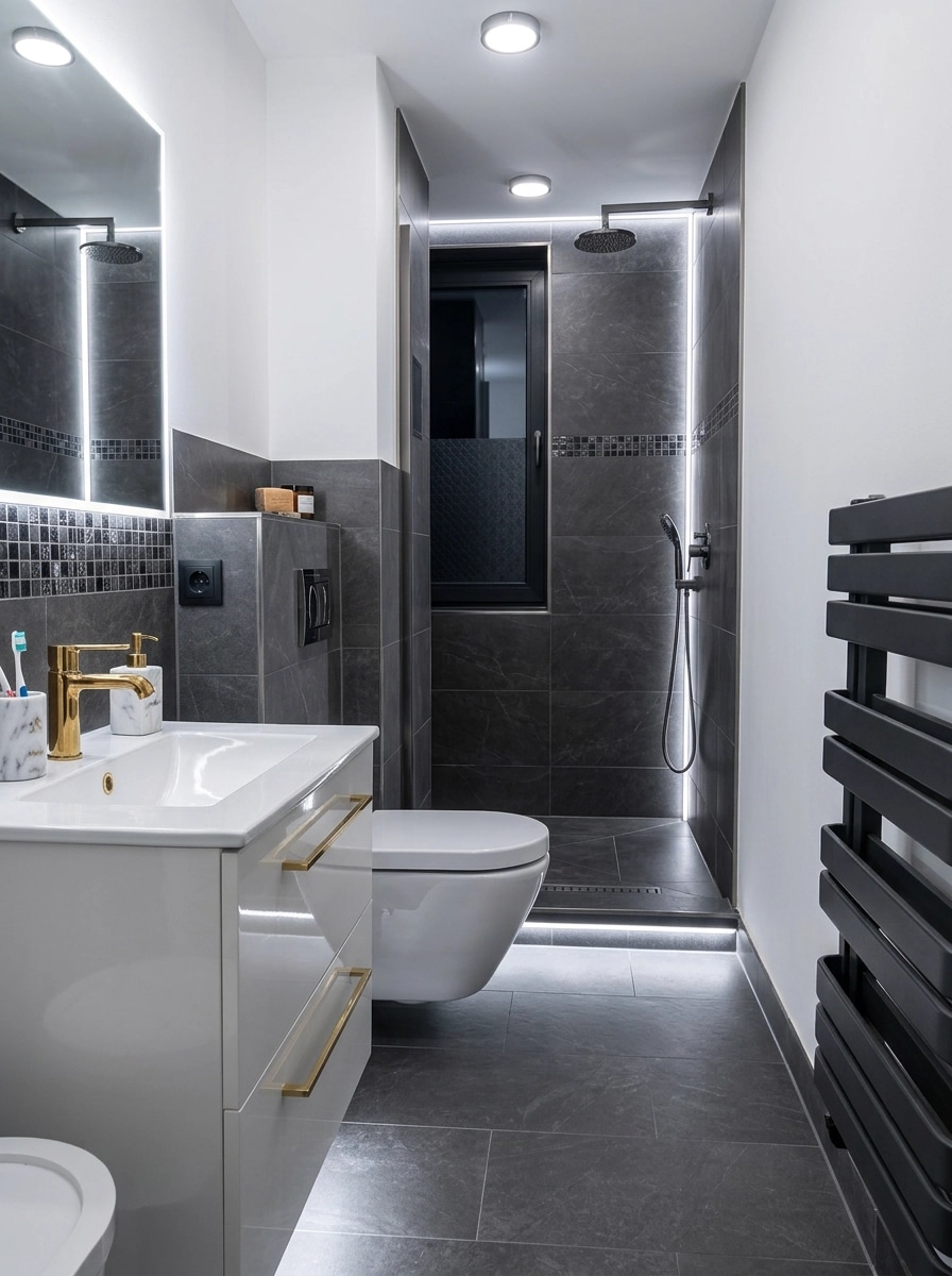 Bathroom interior in Contemporary style — photo by GenRoom AI