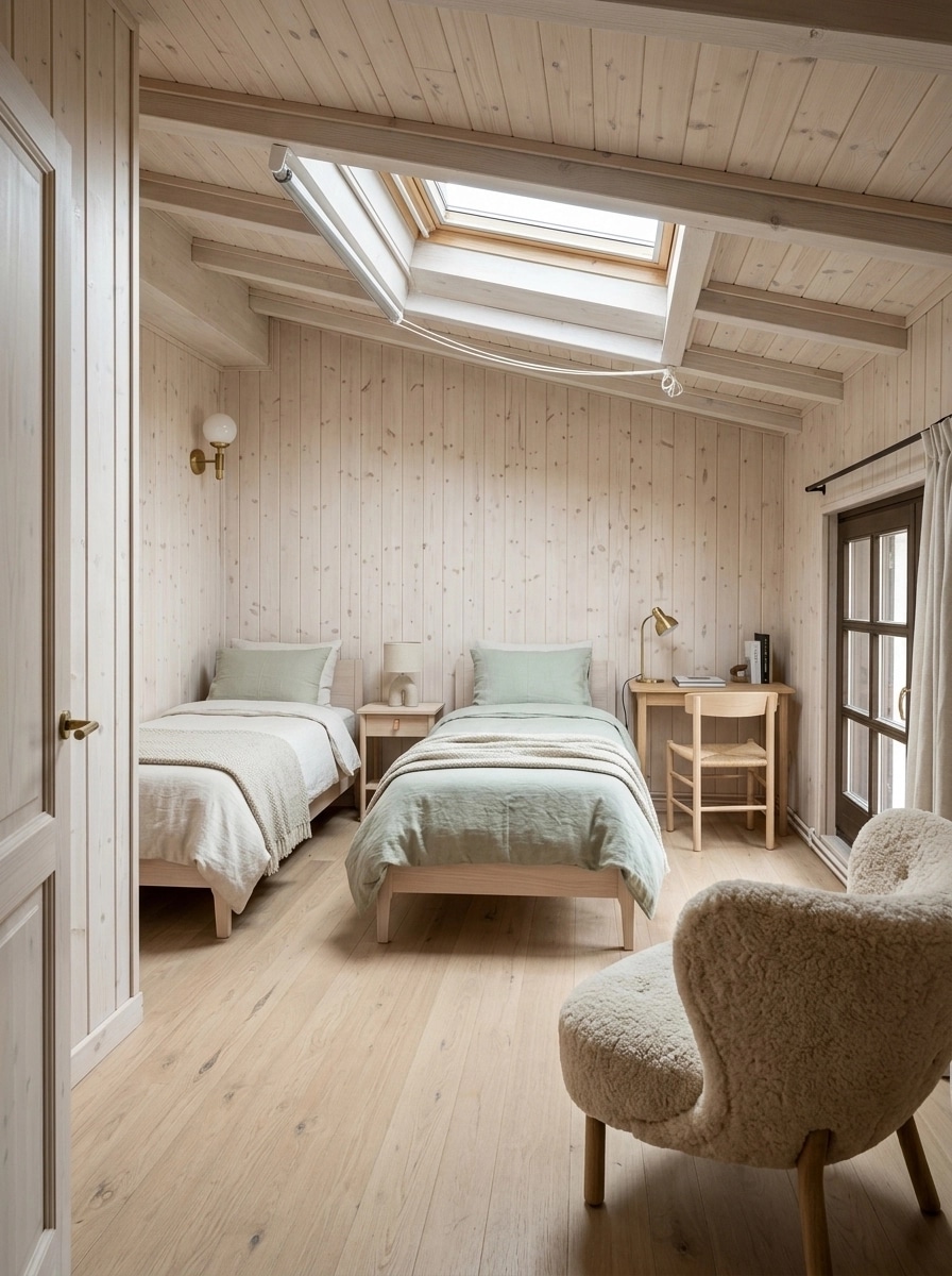 Scandinavian Bedroom design — interior photo by GenRoom AI