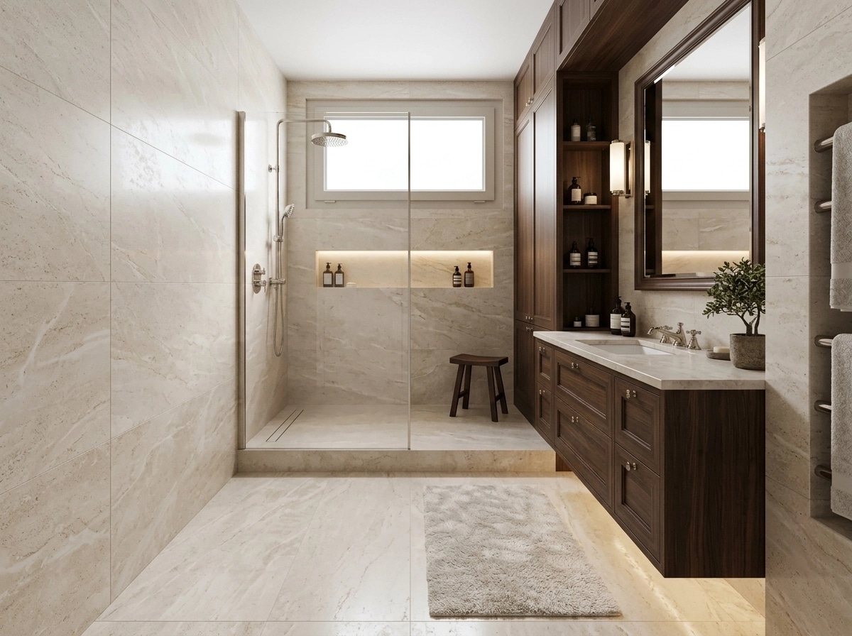 Interior design in Transitional style — Bathroom by GenRoom AI