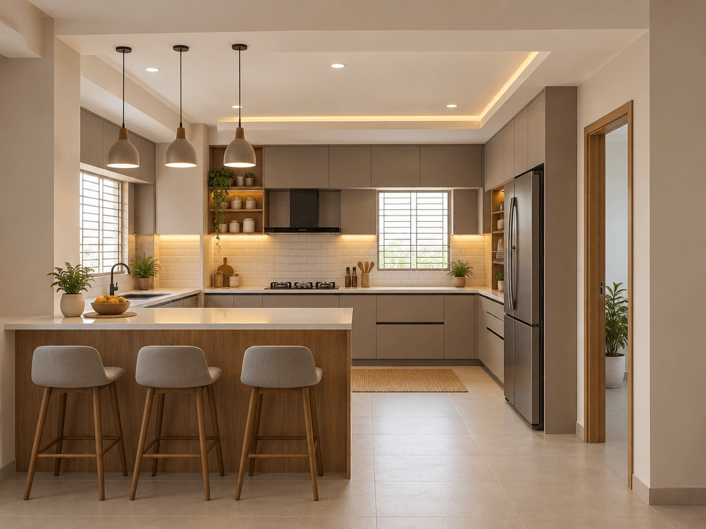 Kitchen interior in Minimalism style — photo by GenRoom AI