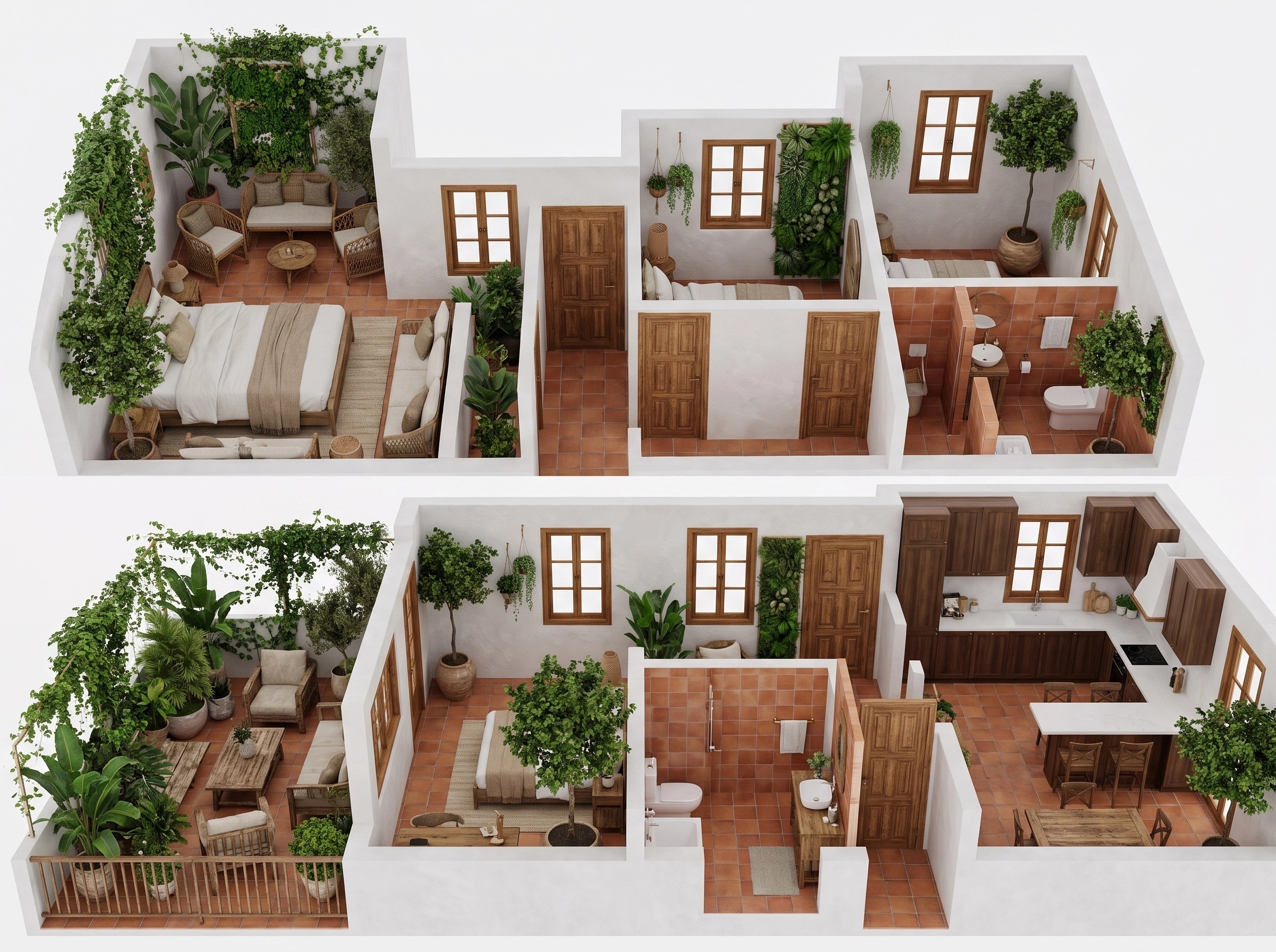 Interior design in Biophilic style — Living Room by GenRoom AI