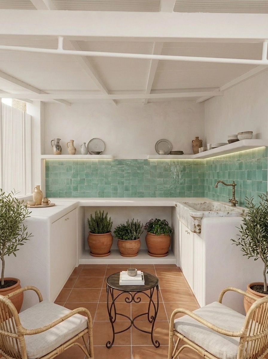Interior design in Mediterranean style — terrace by GenRoom AI