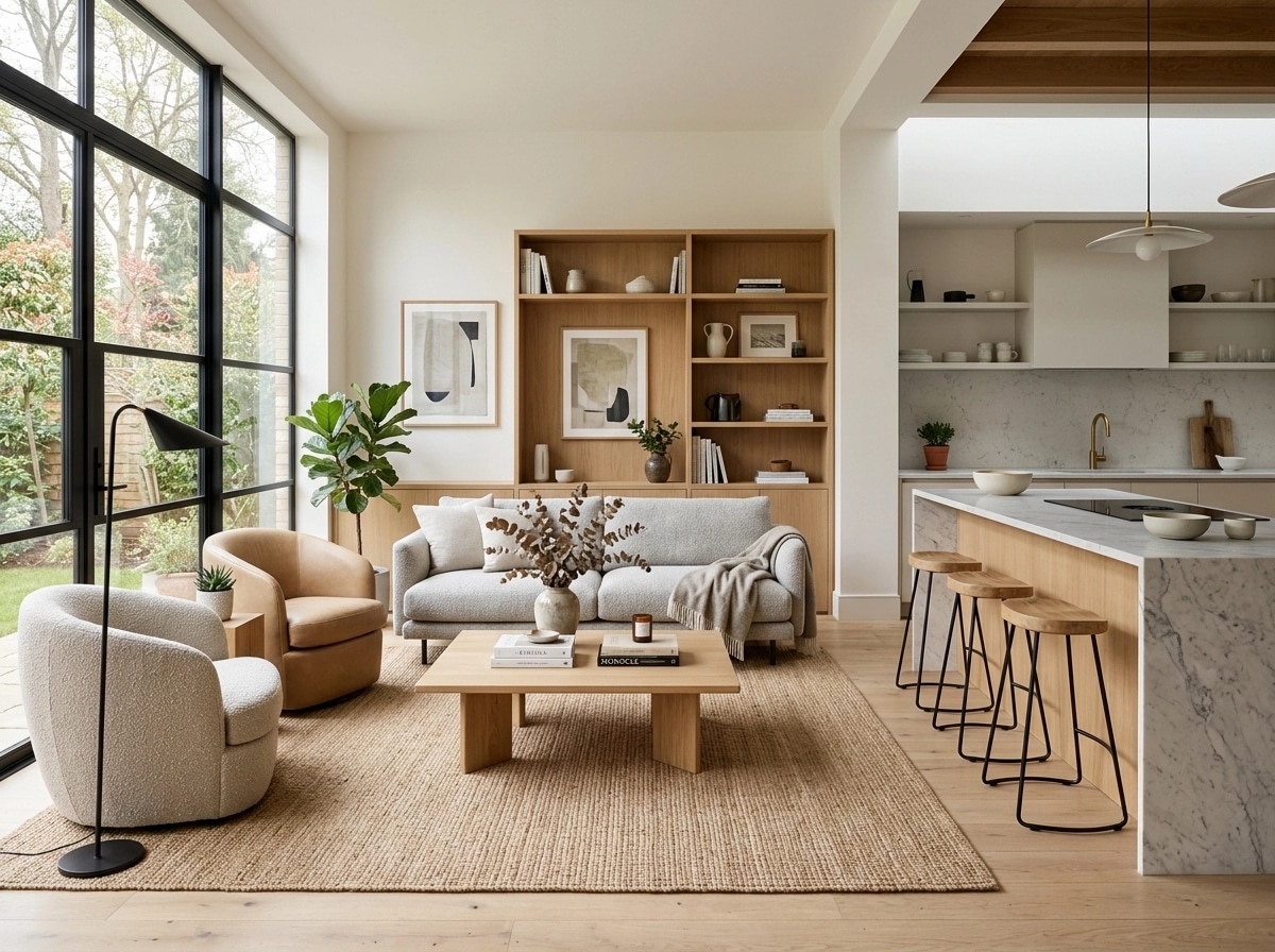 Interior design in Scandinavian style — Living Room by GenRoom AI