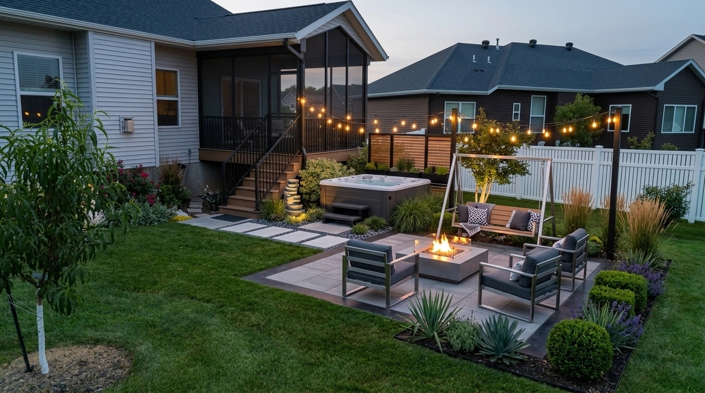 Landscape design in Contemporary Yard style — Yard by GenRoom AI