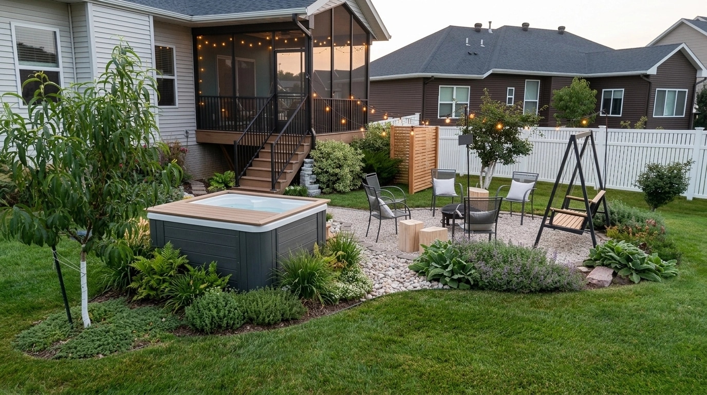 Landscape design in Scandinavian Garden style — Yard by GenRoom AI