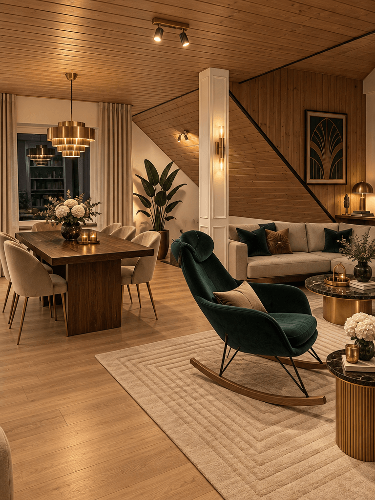 Art Deco Living Room design — interior photo by GenRoom AI